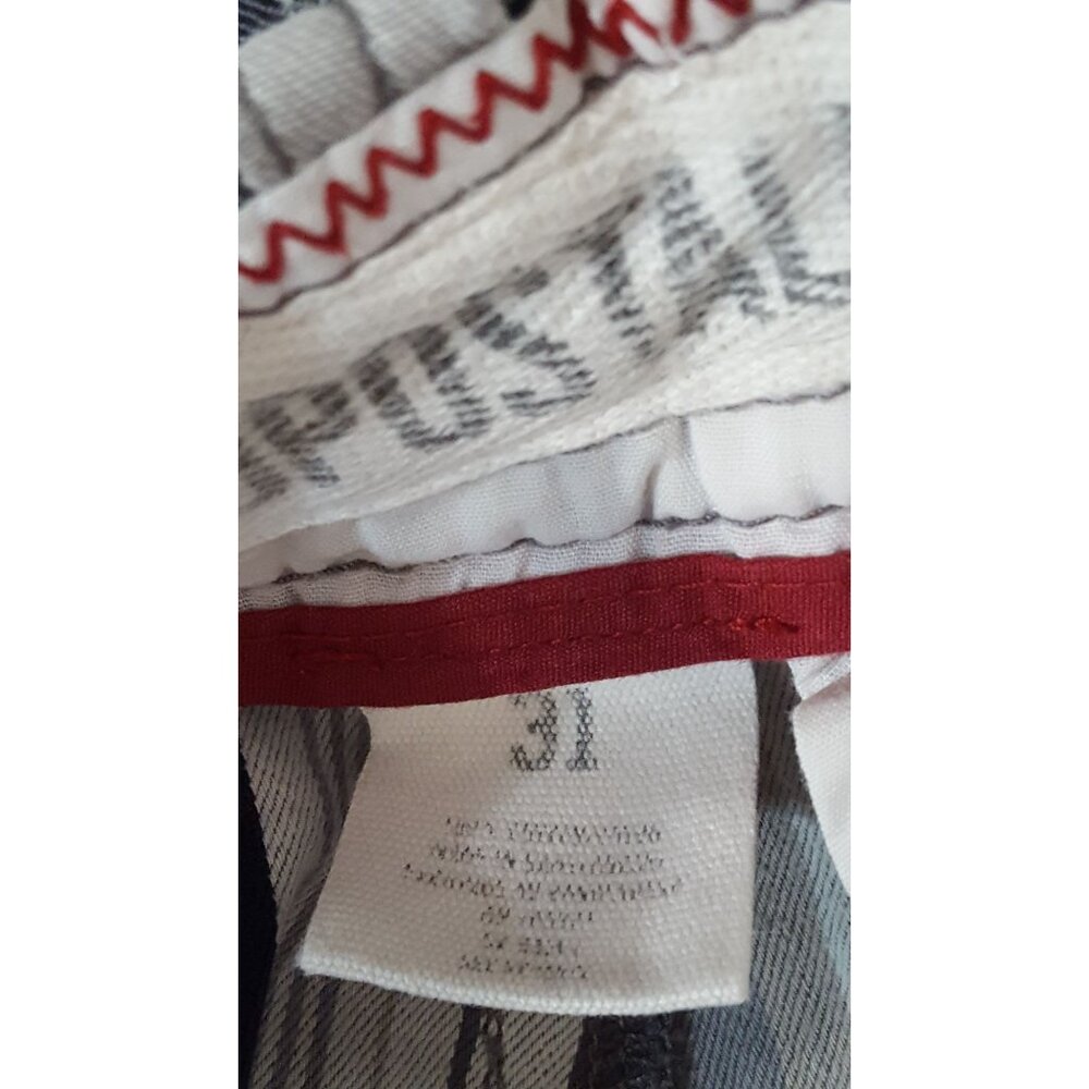 Aeropostale Mens Flat Front Shorts Gray Plaid Long Leg Size 31 x 11 - Picture 4 of 6